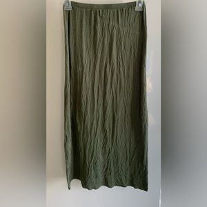 Women’s Olive Green Ankle Length Maxi Skirt- Size Medium